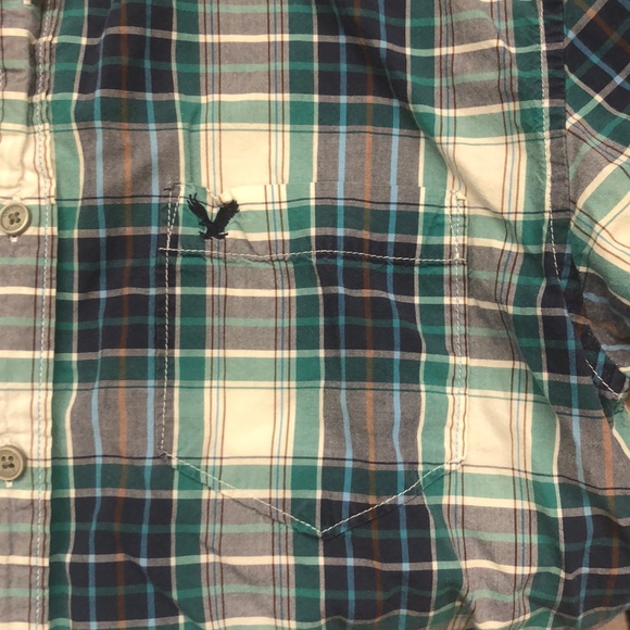 Plaid American Eagle Button Down - Picture 3 of 4